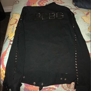 Black zip up BCBG sweater